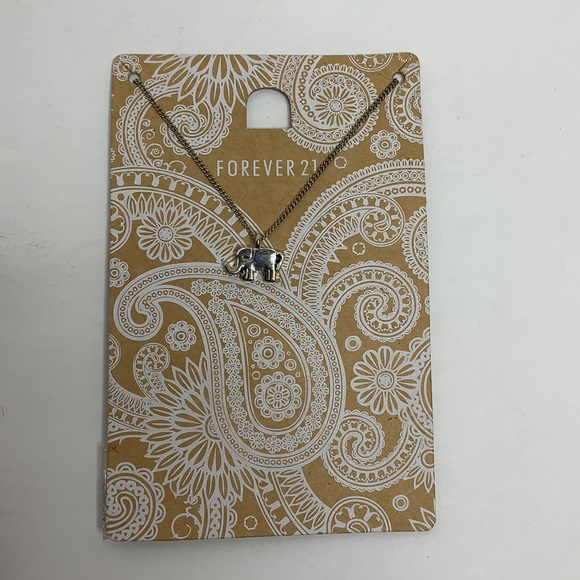 Forever 21 | Small Silver Elephant Necklace NWT - Picture 2 of 5